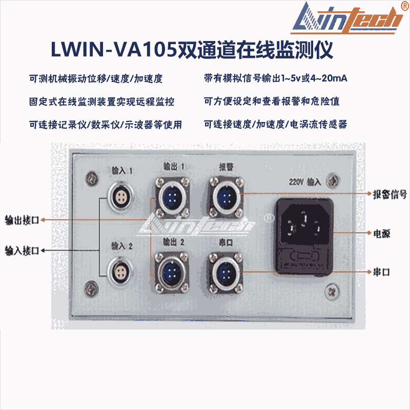 國產(chǎn)供應LWIN-VA105雙通道在線監(jiān)測儀